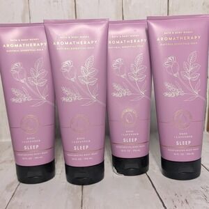 Bath Body Works Aromatherapy Rose Lavender Sleep Body Wash 4‎ Pack Discontinued